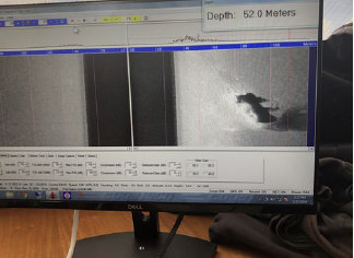Depth and GPS positions of targets including shipwrecks and geological features