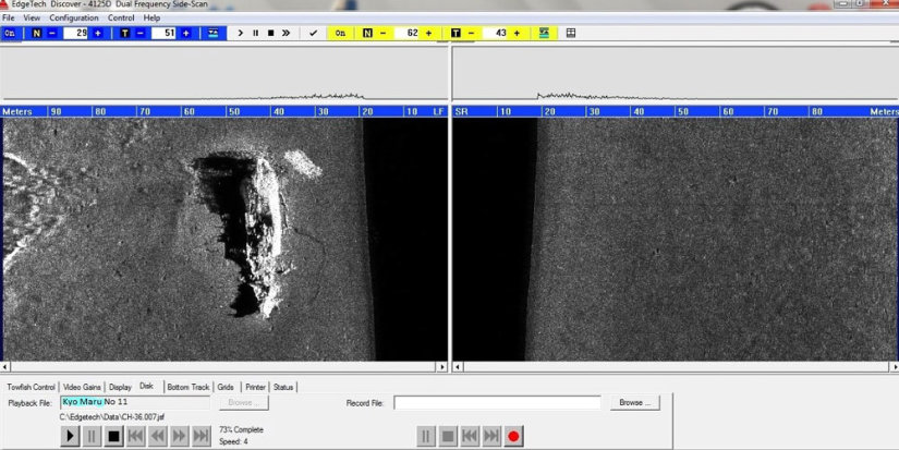 IJN Auxiliary Submarine Chaser Kyo Maru No. 11 Ship Wreck Side Scan Sonar