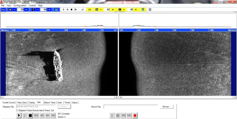 Nikko Maru Wreck - Banshu Maru No. 52 Hi Res Sonar Scan